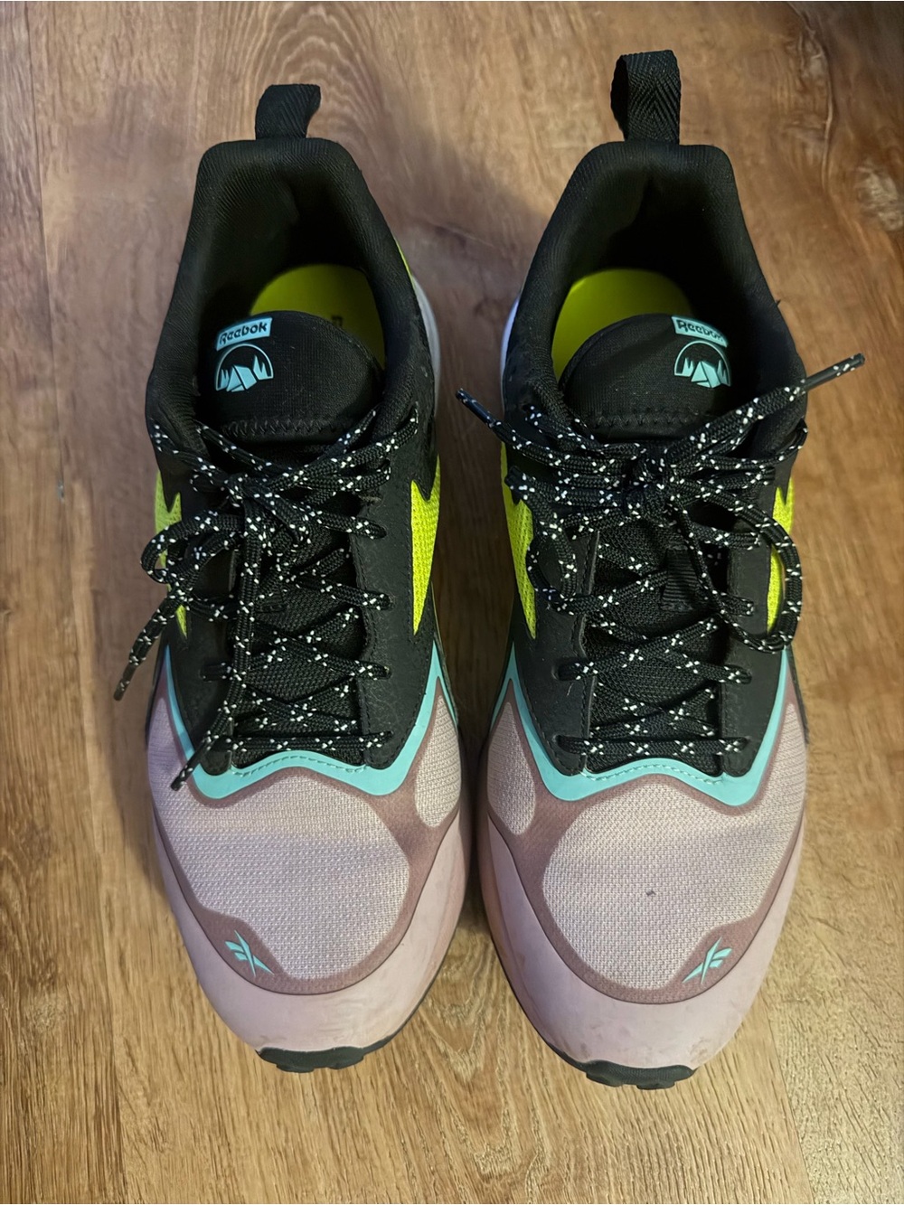 Reebok Women's Pink, Black & Yellow Athletic Sneakers